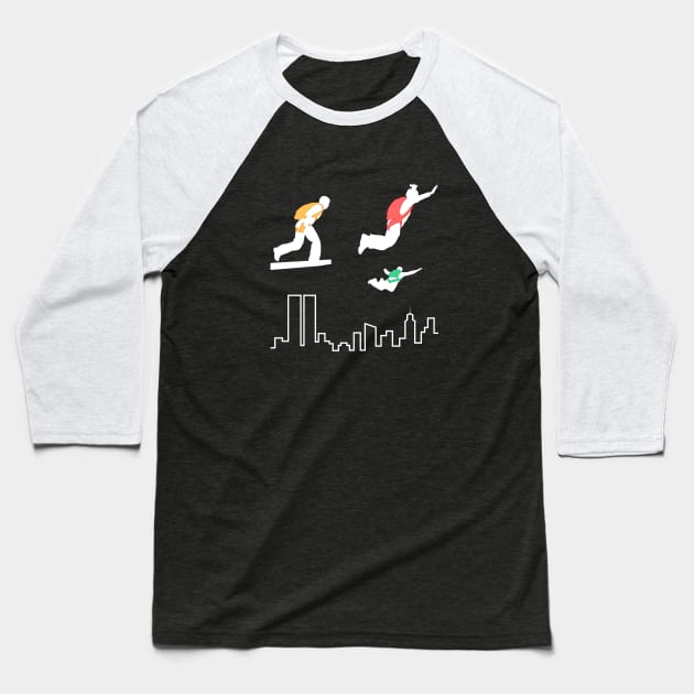 Mod.3 BASE Jump Baseball T-Shirt by parashop